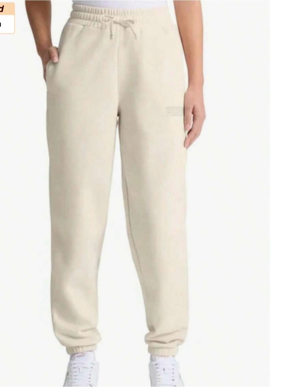 NEW Puma Cream Drawstring Jogger Sweatpants Women’s Sz. XS
